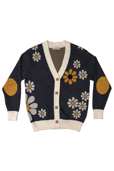 DAISY KNIT; NAVY & BLEACH