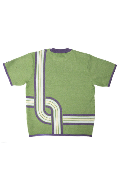 GROOVE LINES KNIT; GRASS & VIOLET