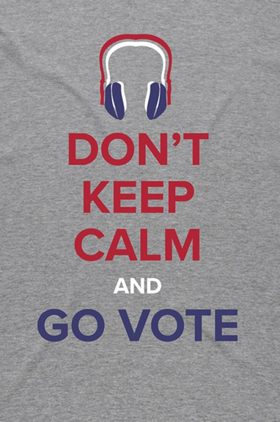 DON'T KEEP CALM & GO VOTE TSHIRT; ATHLETIC HEATHER