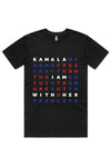 I'M WITH HER KAMALAGRAM T-SHIRT; BLACK