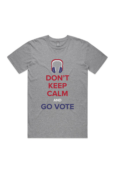 DON'T KEEP CALM & GO VOTE TSHIRT; ATHLETIC HEATHER