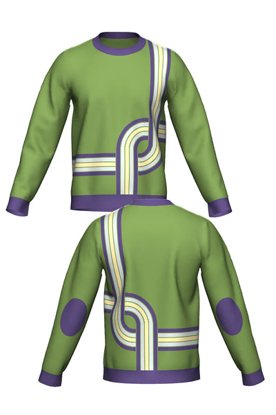 GROOVE LINES KNIT; GRASS & VIOLET